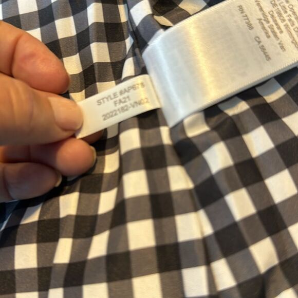 J Crew NWOT Excursion Quilted Vest Puffer Vest Gingham Lined Black AP678 Size M - Picture 7 of 8